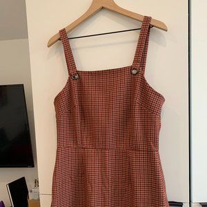 Plaid Skirt Jumper Dress